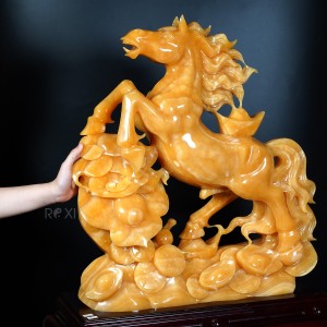 Tác phẩm Thiên long nhả ngọc thạch anh vàng 2,14kg (nguyên đá) - TUONG1120